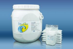 Agente de cloración sólido alcalino especializado para procesos de desinfección